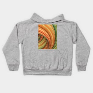 Fountain Flux Red, Green and Orange Abstract Minimal Artwork Kids Hoodie